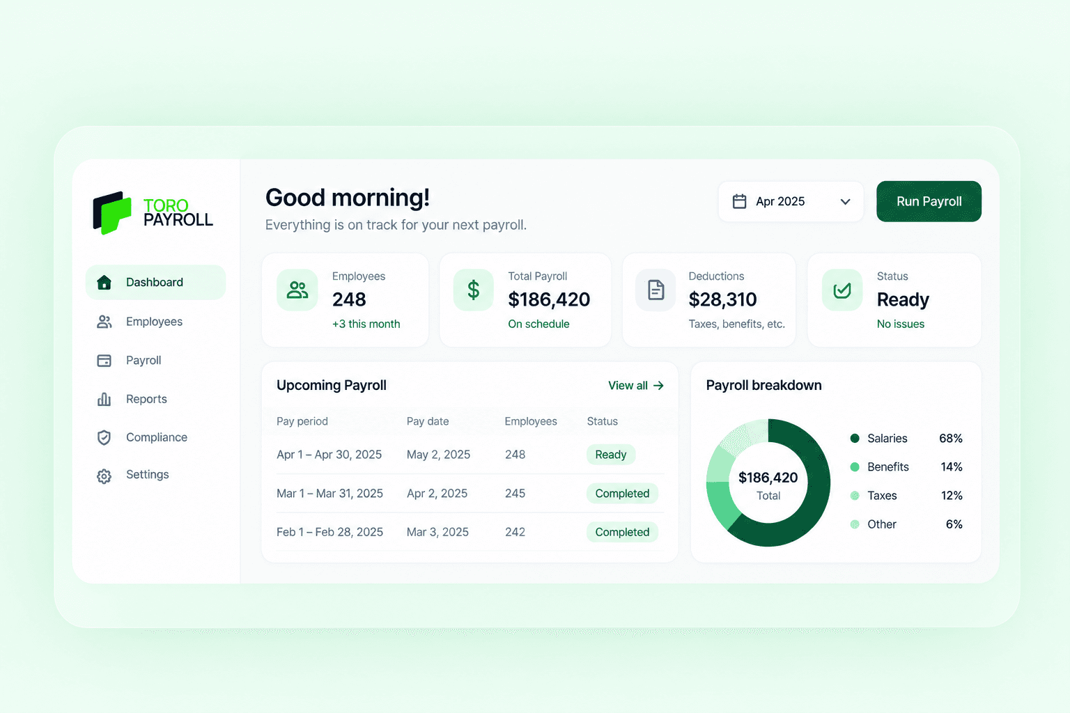 Toro Payroll product visual